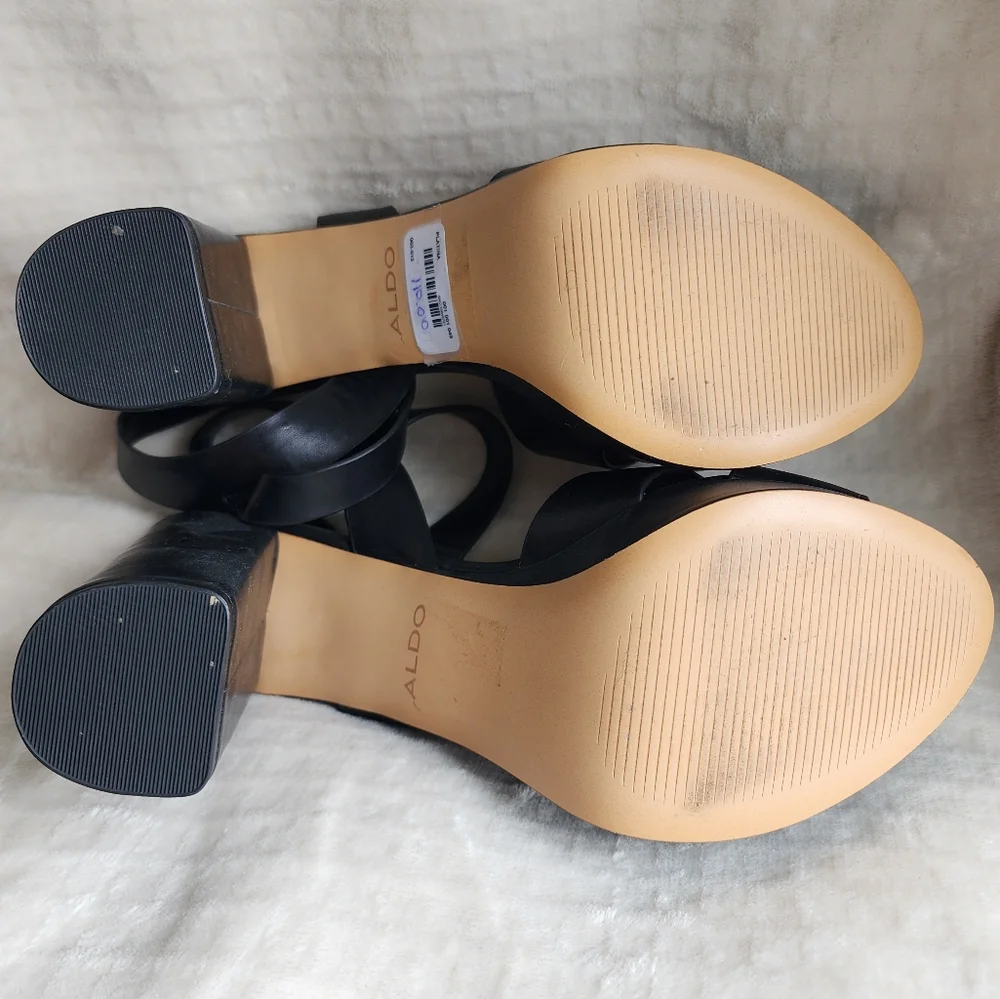 EUC ✅️ Black Platform Sandals Pumps Heels - Picture 7 of 8